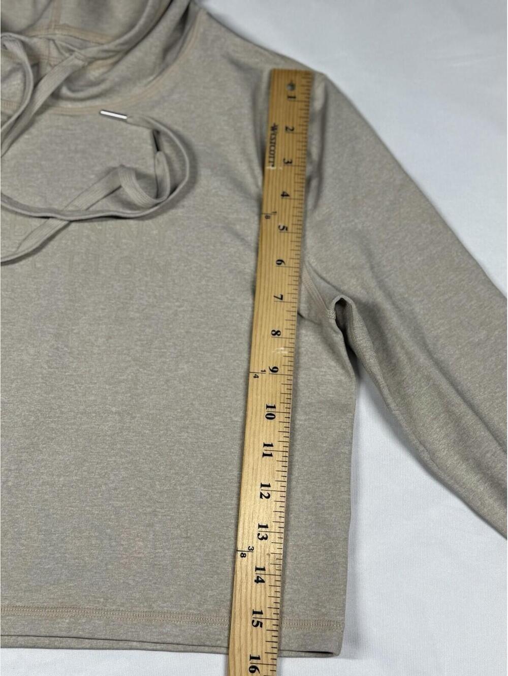 Buff Bunny XL Cream Logo Cropped Hoodie Women's Workout Yoga Fitness Y2K NWOT - Picture 5 of 8